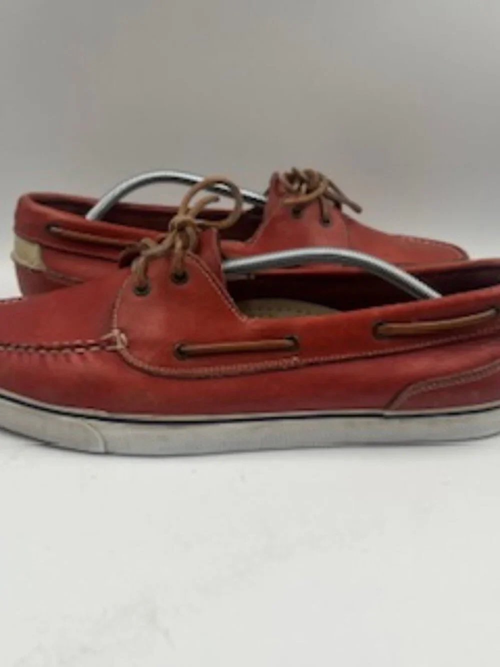 Cole Haan Boat Shoes Men’s size 12 Red Leather Slip On